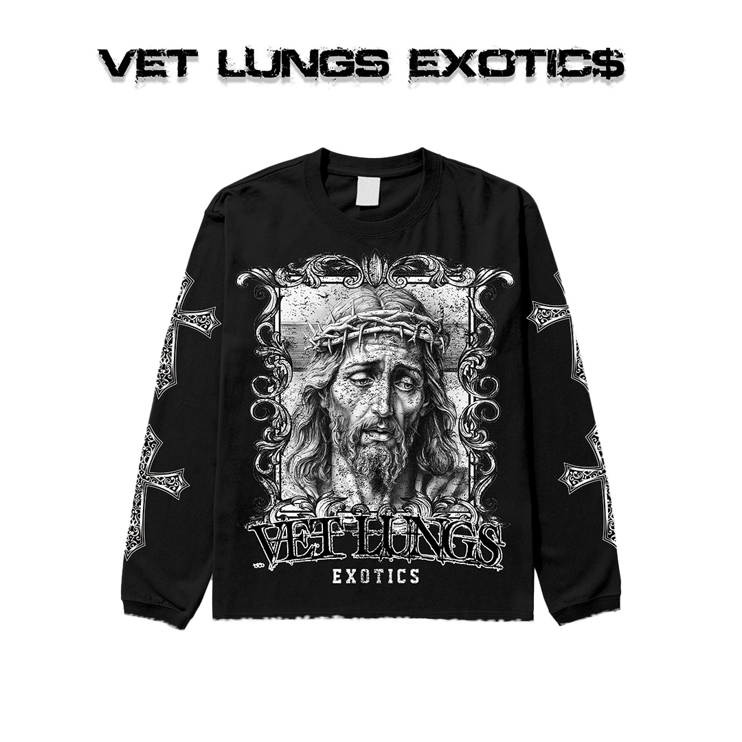 HOLY VET$ BLACK LONG SLEEVE SHIRT